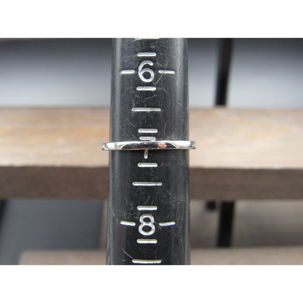 Size 7 Sterling Silver Round Blue Round Cubic Zirconia Halo Band Ring - Picture 7 of 9